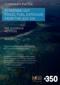 Screening out fossil fuels from ASX cover