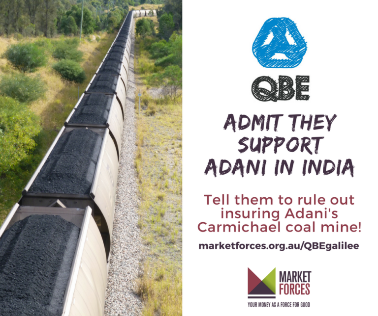 QBE supporting Adani! Market Forces