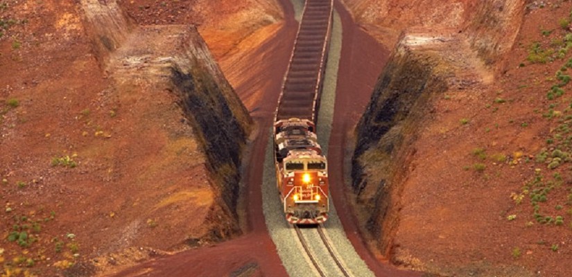 BHP iron ore train Western Australia