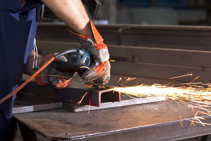 Welding at steel mill