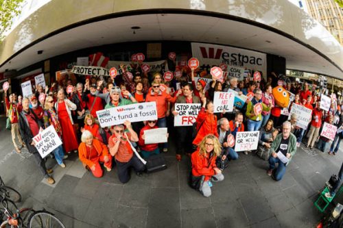 Westpac Stop Adani protest