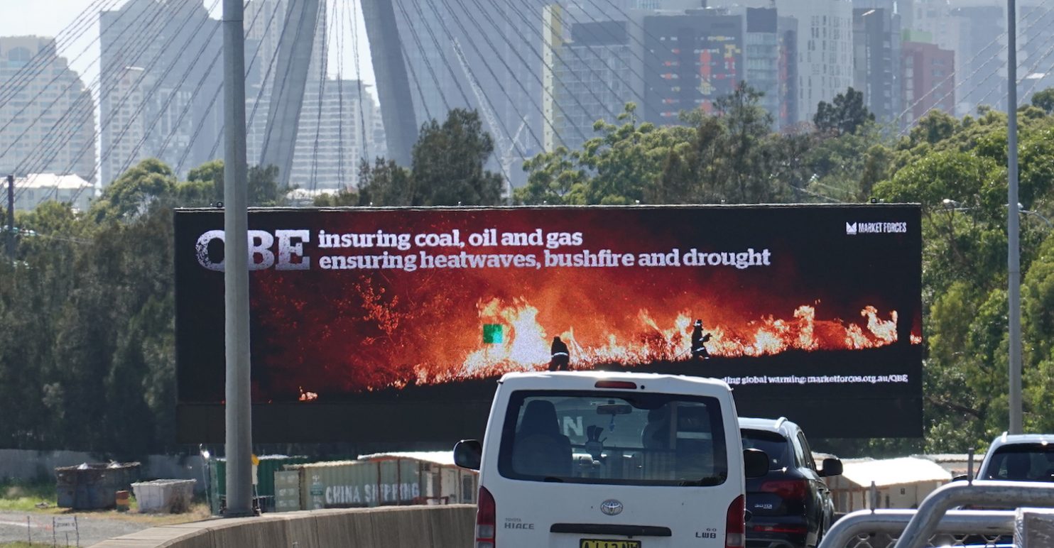 QBE Billboard in Sydney by Market Forces