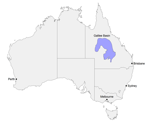 Map of Galilee Basin