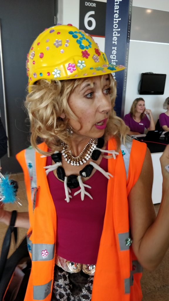 Ms Coral Bleach at AMP's 2019 AGM in Sydney