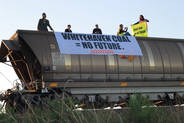 Whitehaven coal train protests