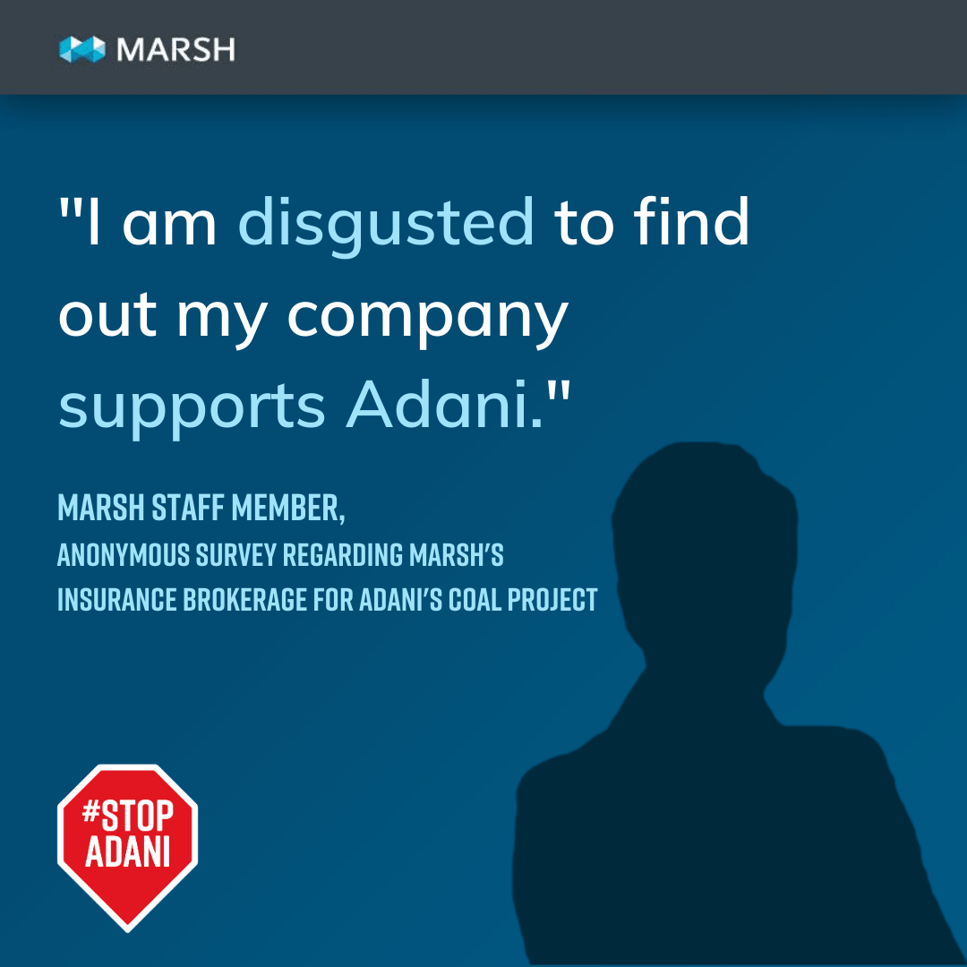 Marsh and Mercer ignoring staff wishes by continuing Adani coal work