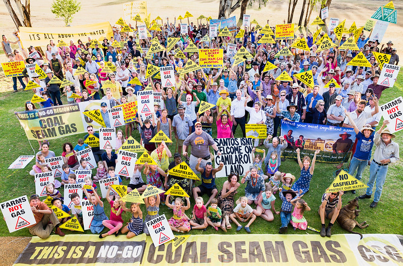 Narrabri coal seam gas protest - credit - Lock the Gate Alliance_Jarrah Joseph McGrath Narrabri residents say no to coal seam gas. Credit - Lock the Gate Alliance / Joseph McGrath
