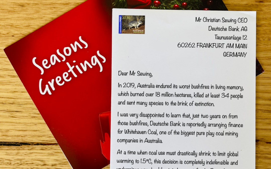 Send some Christmas cheer to Deutsche Bank’s CEO!