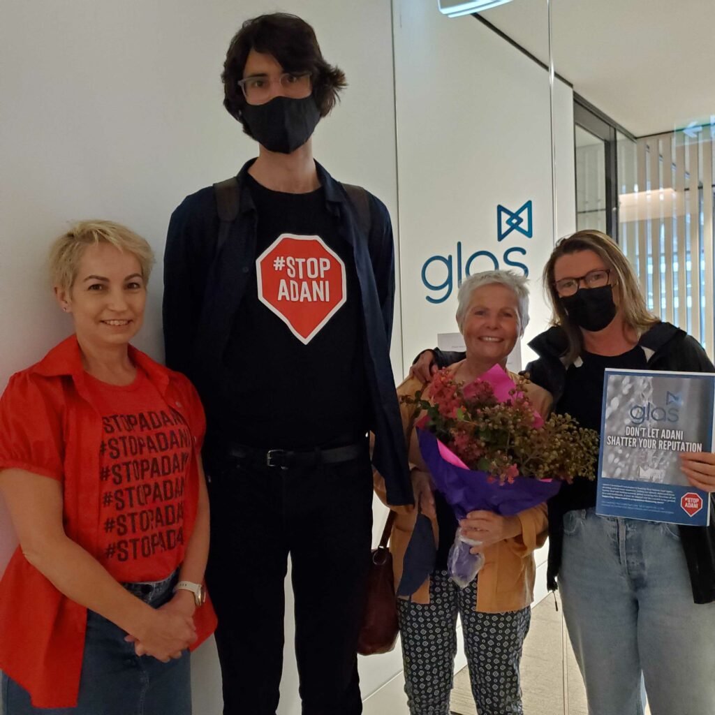 Protestors at GLAS' Sydney offices