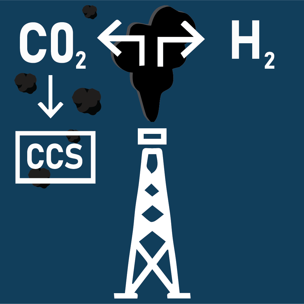 Blue hydrogen icon Grey hydrogen icon