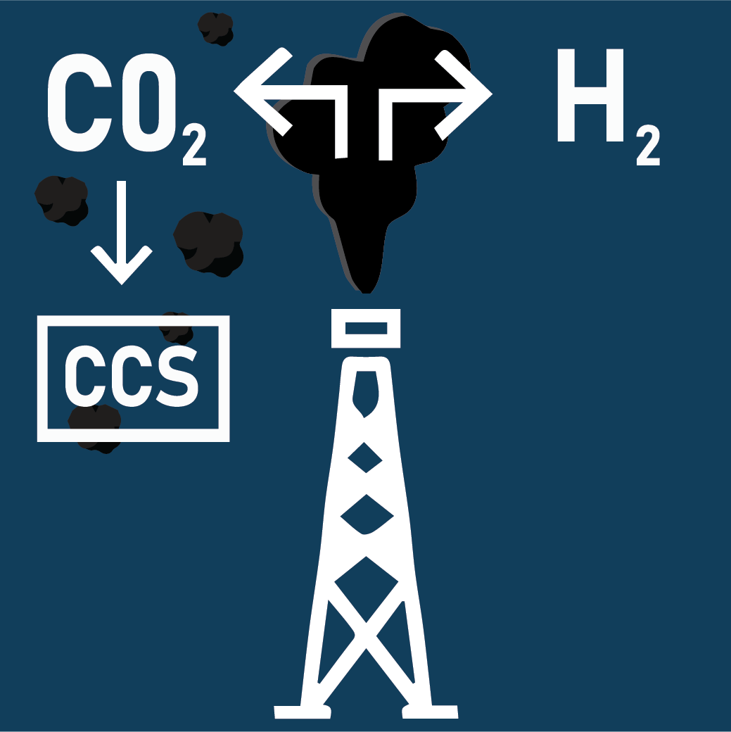 Grey hydrogen icon