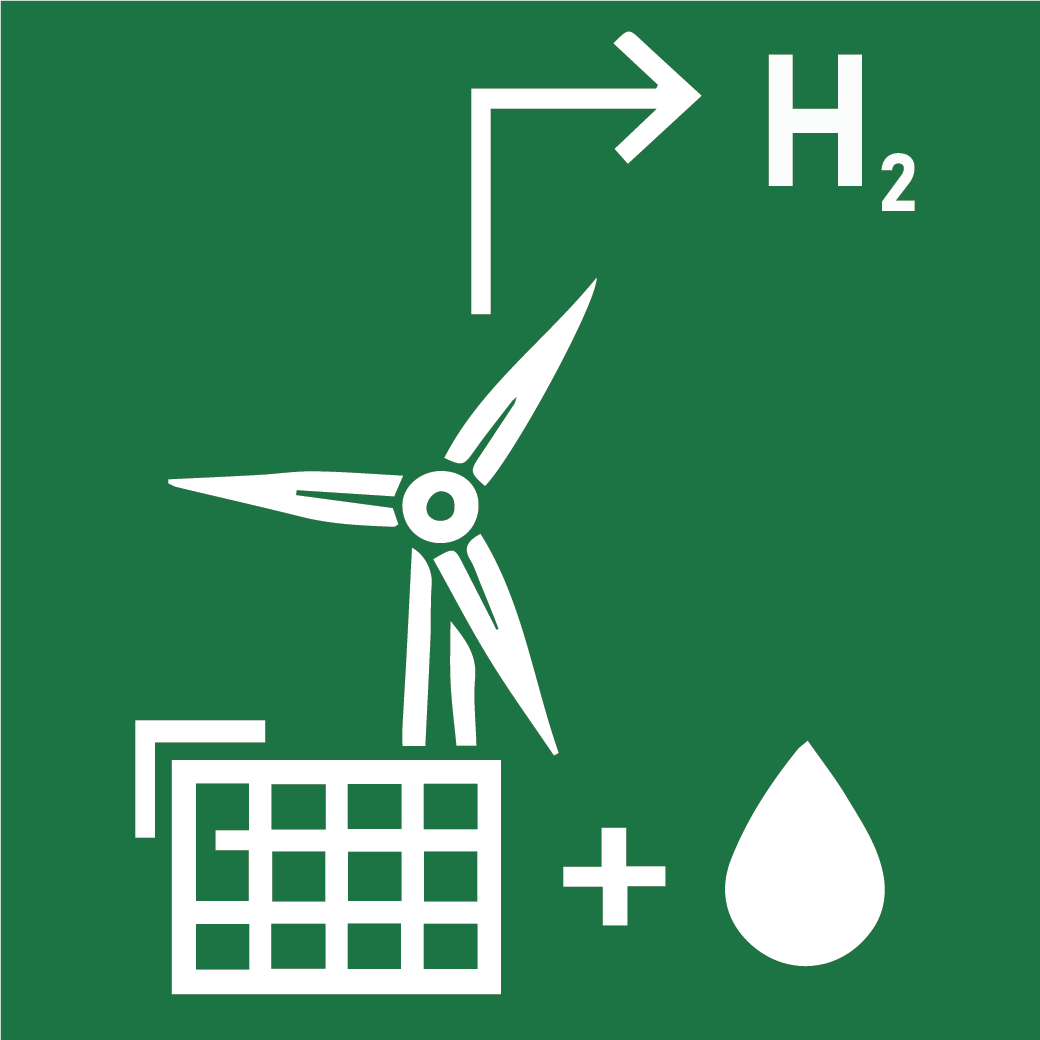 Green hydrogen icon Green hydrogen icon