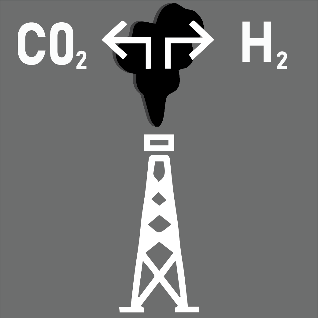 Grey hydrogen icon