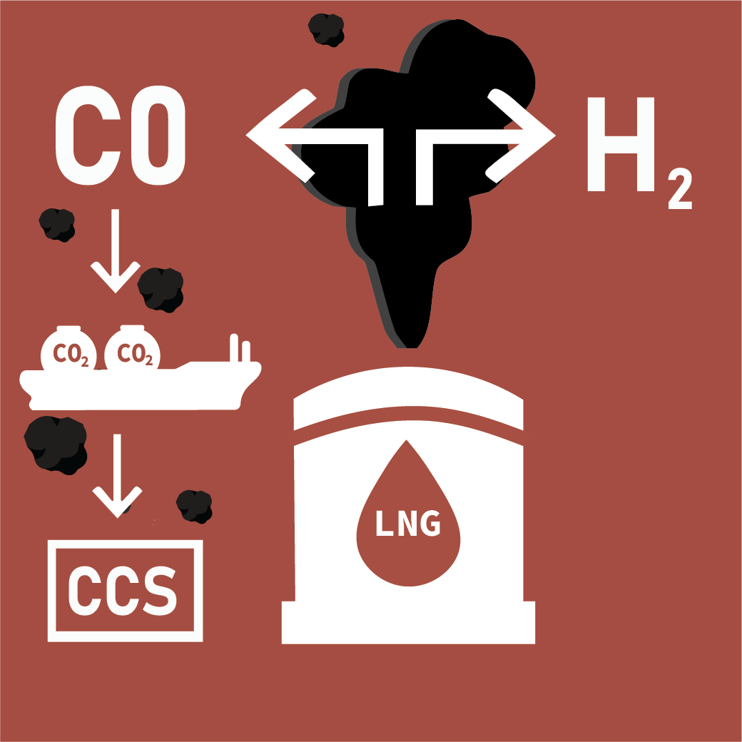 LNG to blue hydrogen icon LNG to blue hydrogen icon