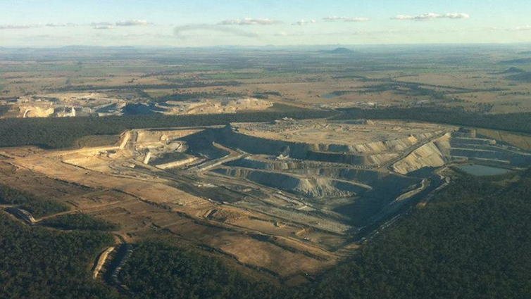 Whitehaven's monstrous Maules Creek coal mine, destroying swathes of the Leard State Forest, NSW. Image courtesy of the Lock the Gate Alliance