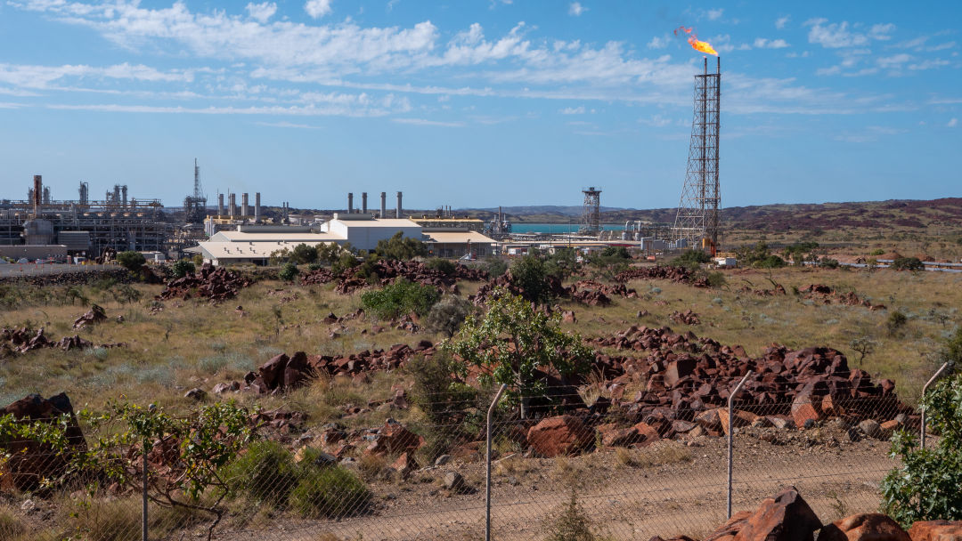 Woodside’s North West Shelf gas processing facility. Image credit: The Conservation Council of Western Australia.